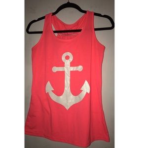 Coral Anchor Summer Tank Top